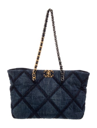 Chanel Denim 19 Shopping Tote