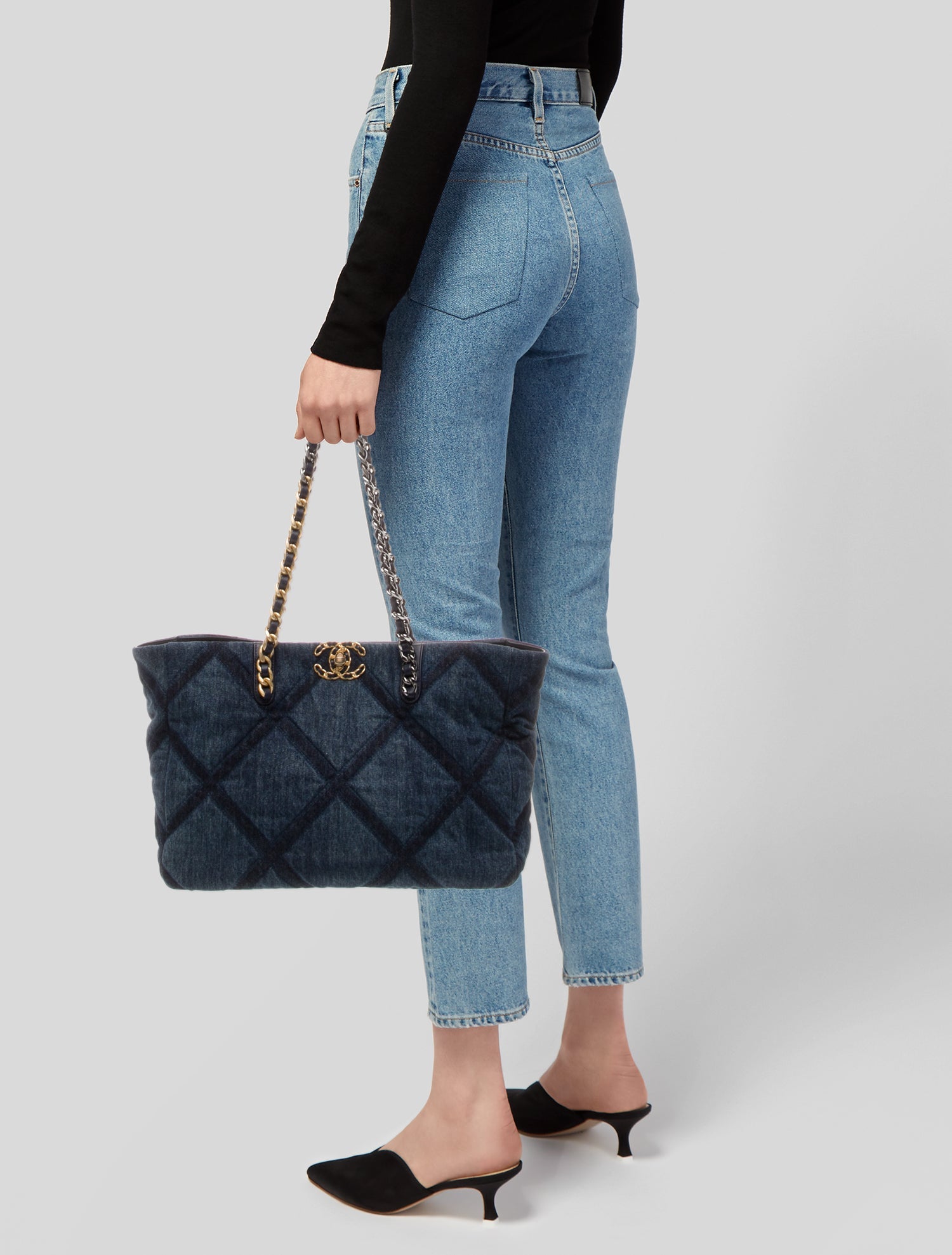 Chanel Denim 19 Shopping Tote