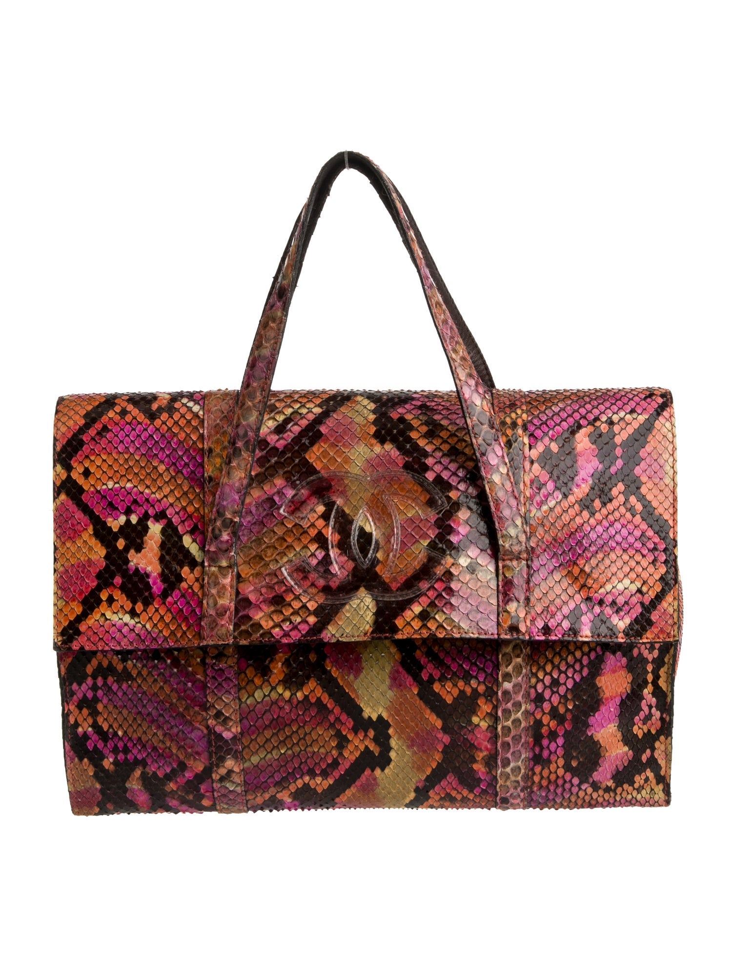 Chanel CC Snakeskin Handle Bag