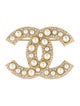 Chanel Faux Pearl & Strass Brooch