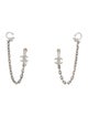 Chanel 2022 Strass CC Chain Link Ear Cuff Earrings