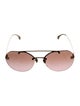 Chanel Titanium Pilot Interlocking CC Logo Sunglasses