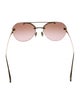 Chanel Titanium Pilot Interlocking CC Logo Sunglasses
