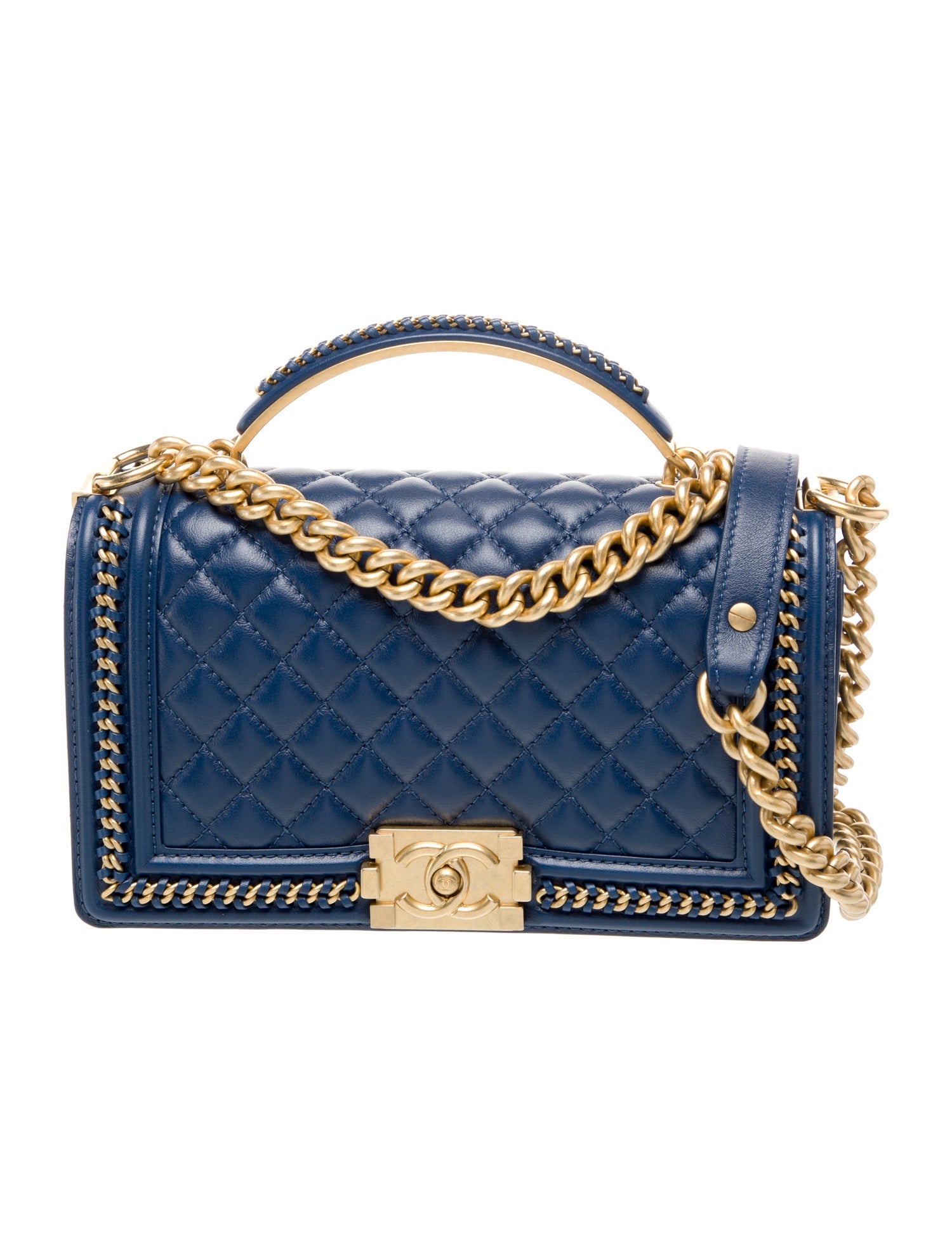 Chanel Medium Chain Around Top Handle Boy Bag