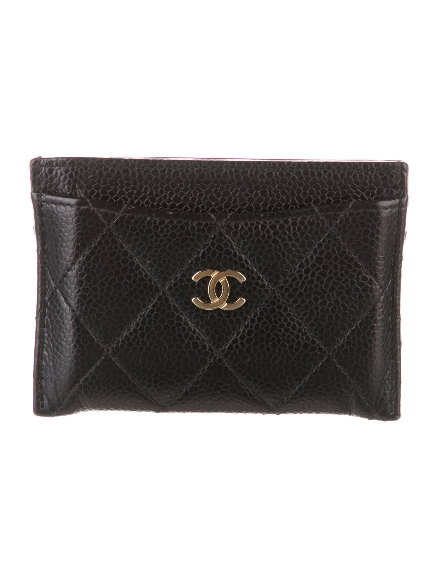 Chanel Interlocking CC Logo Leather Card Holder