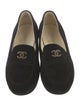 Chanel Interlocking CC Logo Suede Loafers