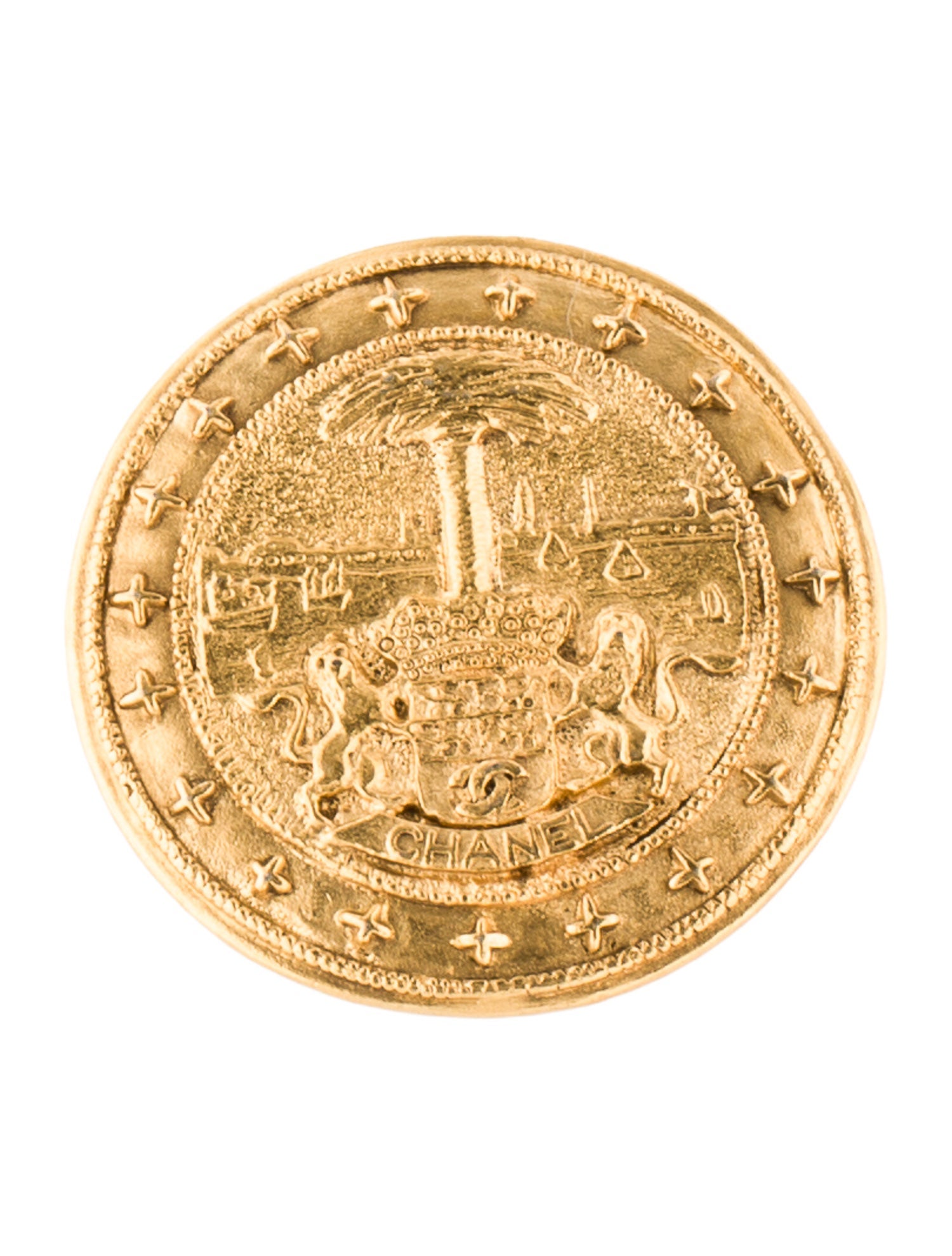 Chanel Vintage Medallion Brooch