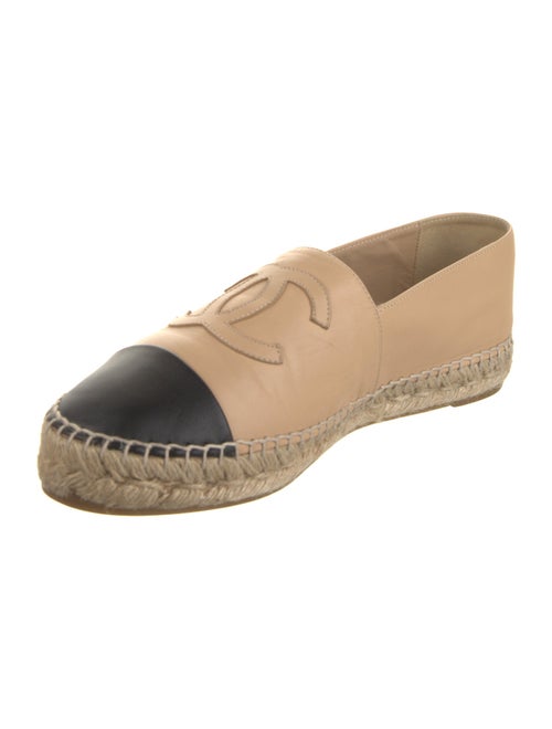 Chanel Interlocking CC Logo Lambskin Espadrilles