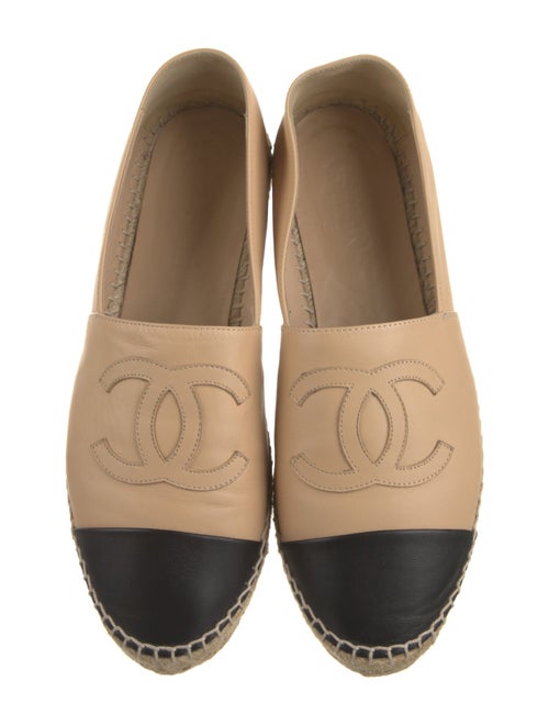 Chanel Interlocking CC Logo Lambskin Espadrilles