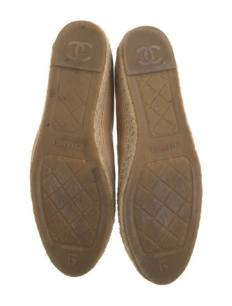 Chanel Interlocking CC Logo Lambskin Espadrilles