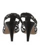 Chanel Interlocking CC Logo Leather Slingback Sandals