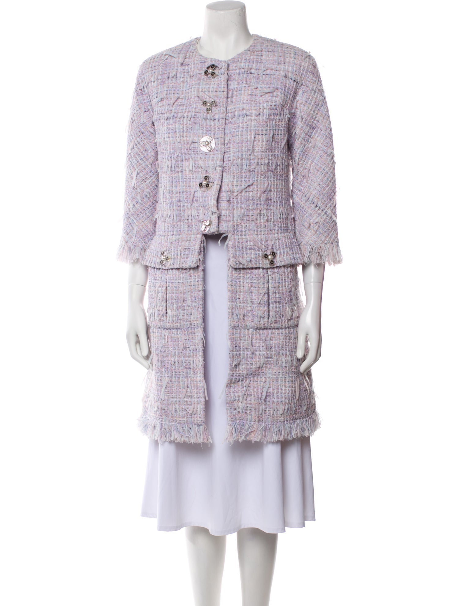 Chanel 2018 Plaid Print Coat