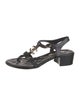 Chanel 2023 Interlocking CC Logo T-Strap Sandals
