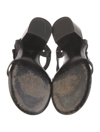 Chanel 2023 Interlocking CC Logo T-Strap Sandals