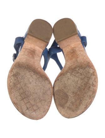 Chanel 2020 Interlocking CC Logo T-Strap Sandals