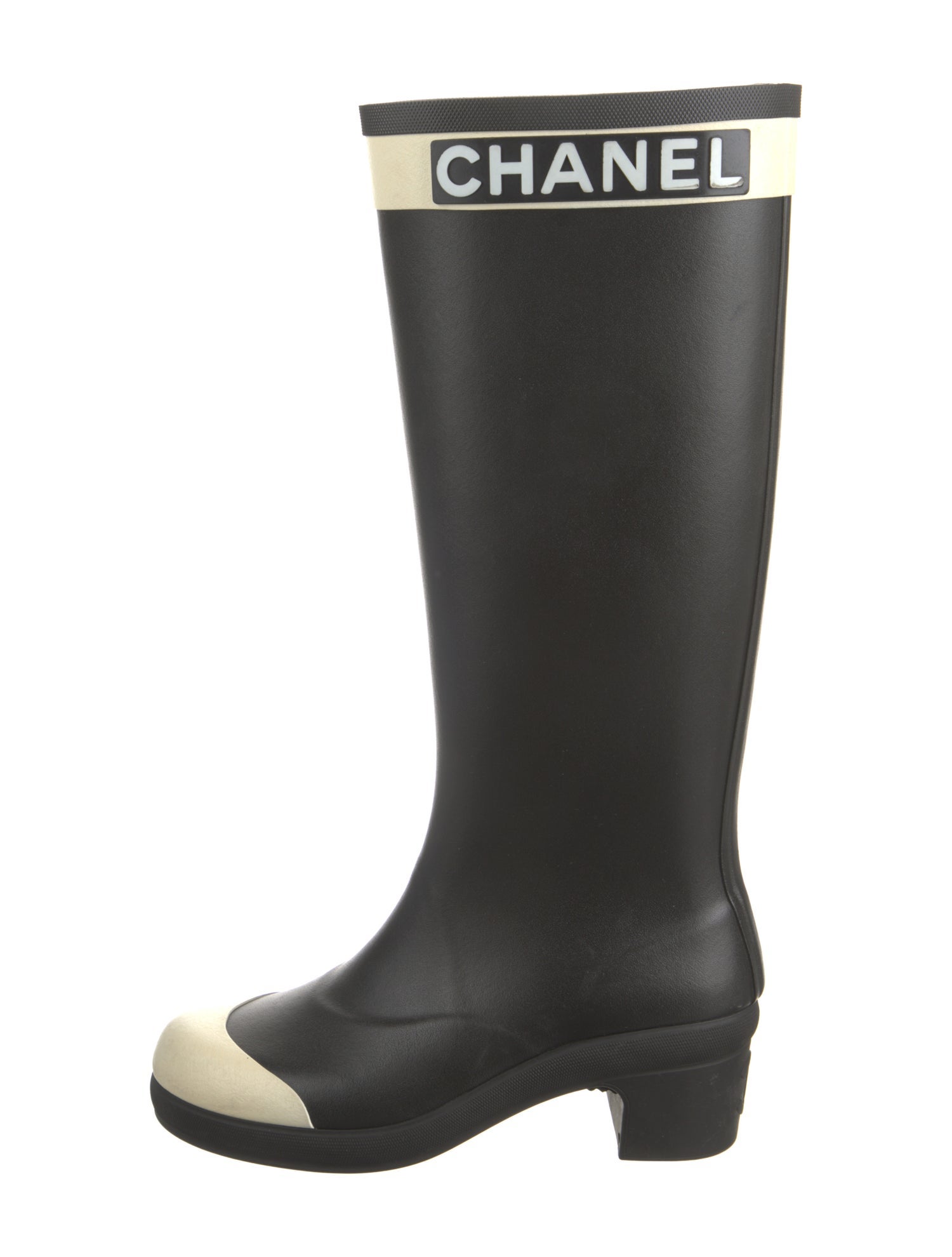 Chanel 2018 Interlocking CC Logo Rain Boots