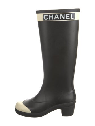Chanel 2018 Interlocking CC Logo Rain Boots