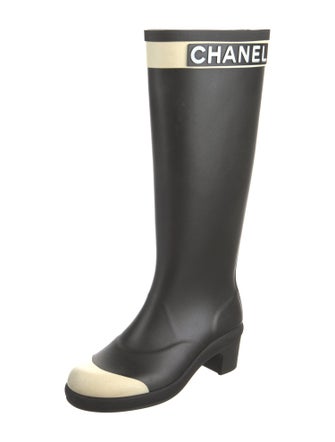 Chanel 2018 Interlocking CC Logo Rain Boots