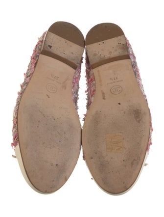 Chanel Interlocking CC Logo Tweed Ballet Flats