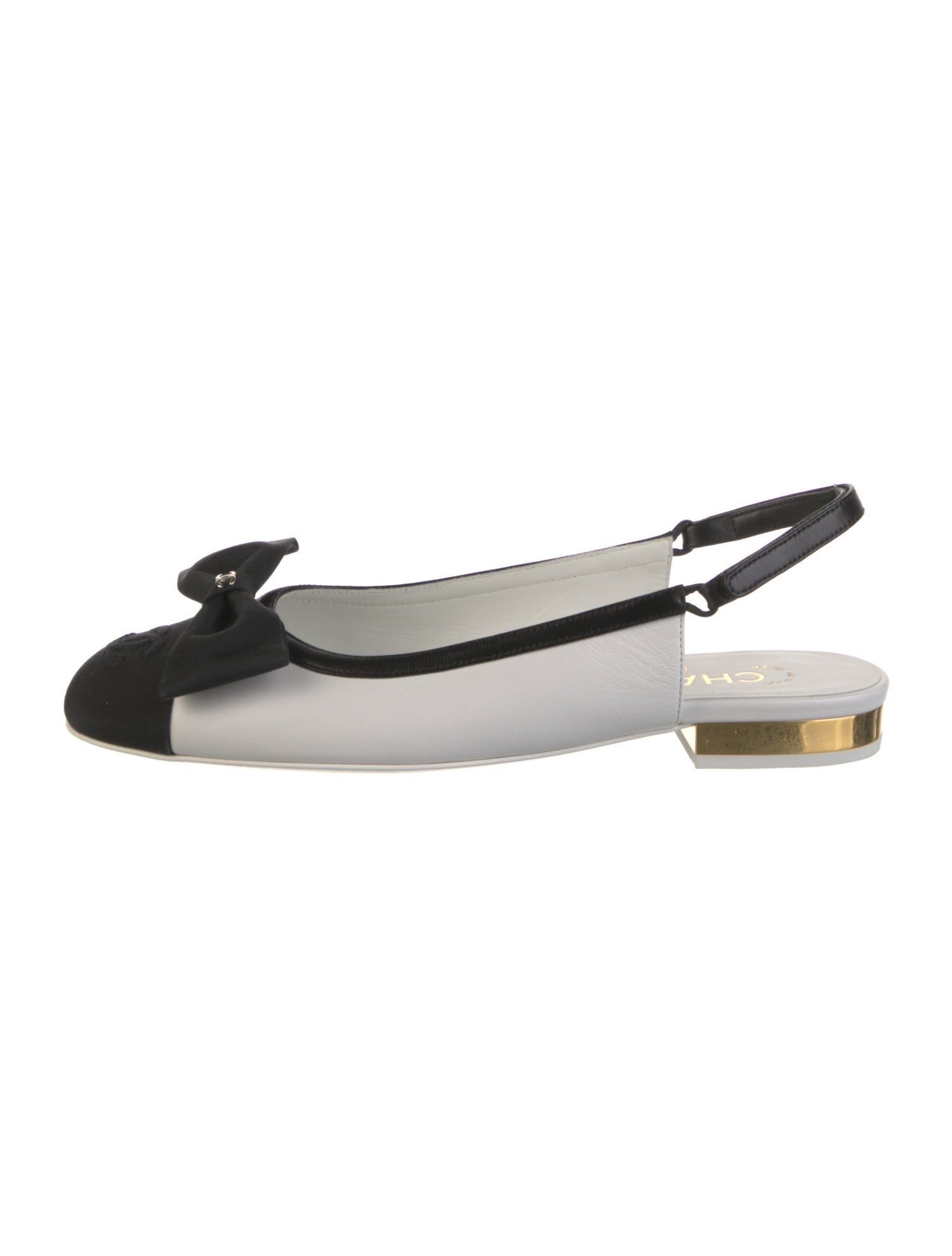 Chanel 2024 Interlocking CC Logo Slingback Flats