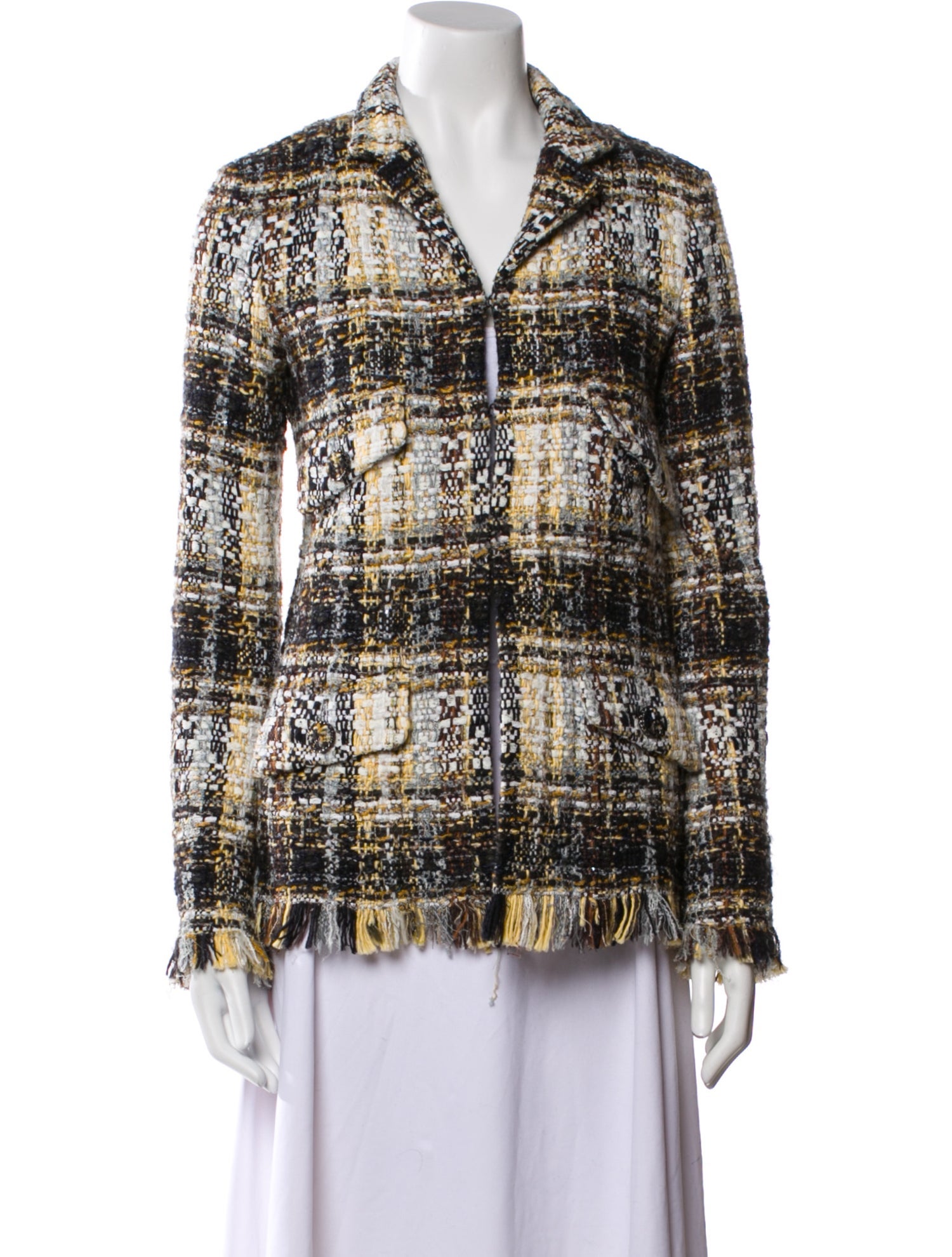 Chanel 2019 Plaid Print Blazer