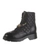 Chanel 2022 Interlocking CC Logo Combat Boots