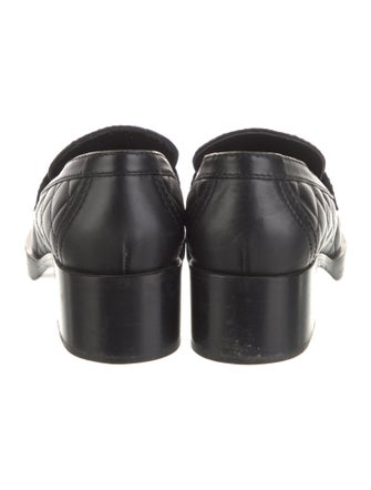 Chanel Interlocking CC Logo Leather Loafers