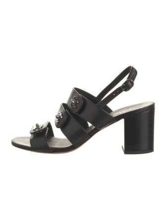 Chanel 2017 Interlocking CC Logo Slingback Sandals