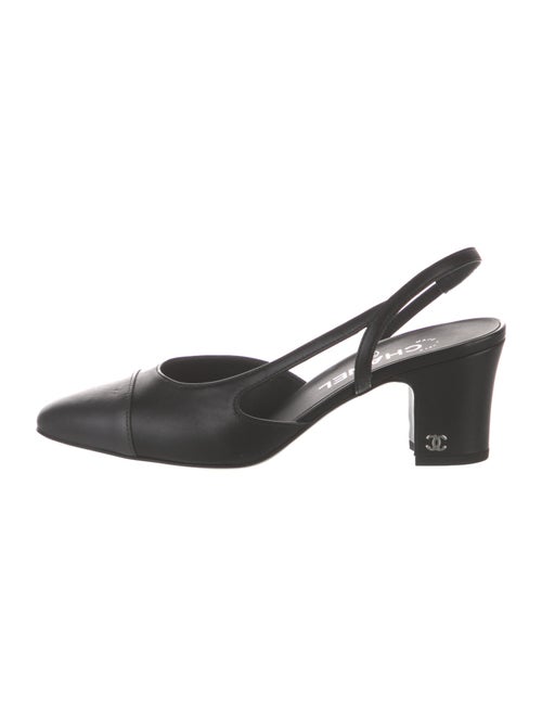 Chanel 2023 Interlocking CC Logo Slingback Pumps