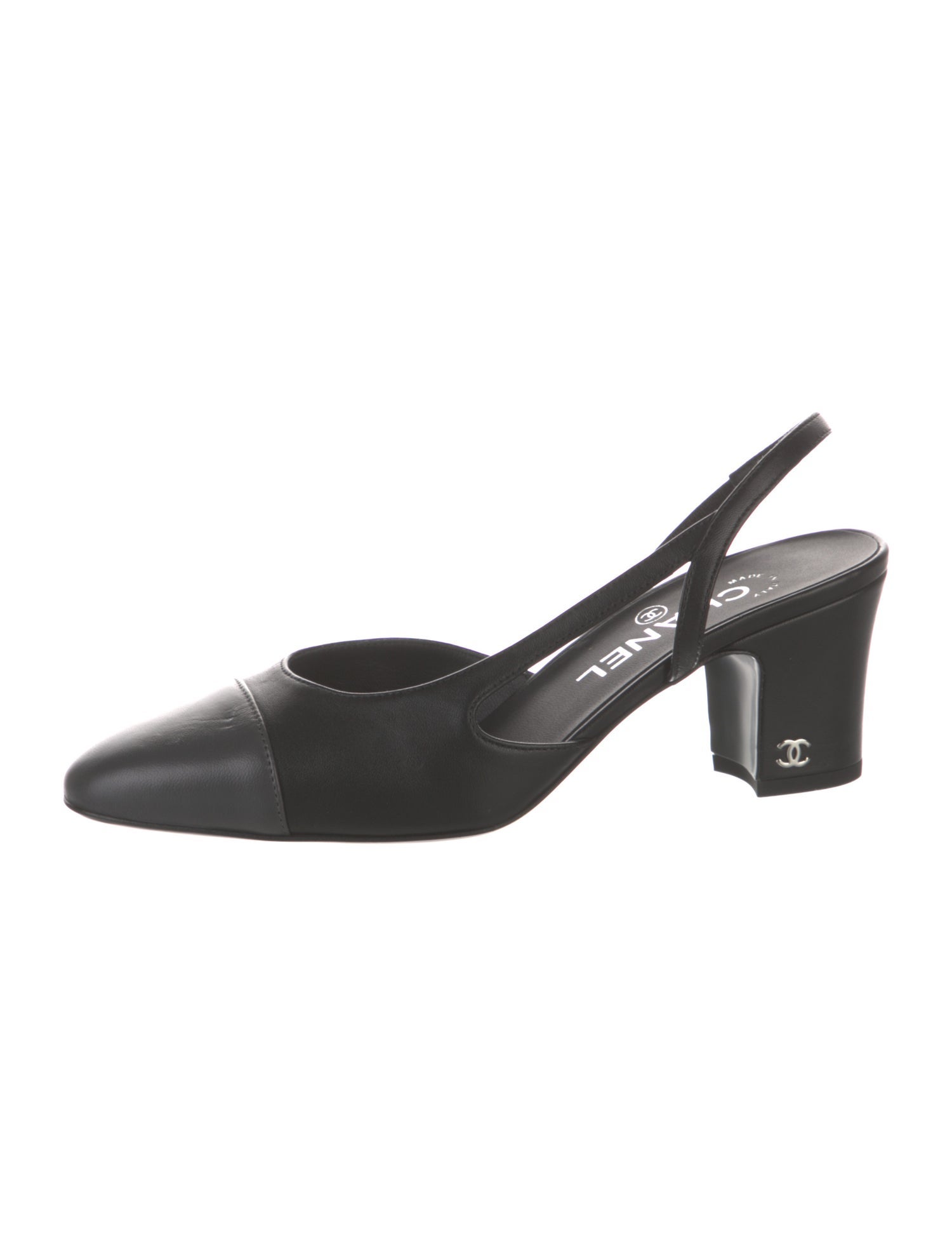 Chanel 2023 Interlocking CC Logo Slingback Pumps