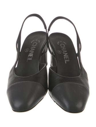 Chanel 2023 Interlocking CC Logo Slingback Pumps