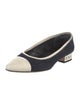 Chanel Interlocking CC Logo Denim Ballet Flats