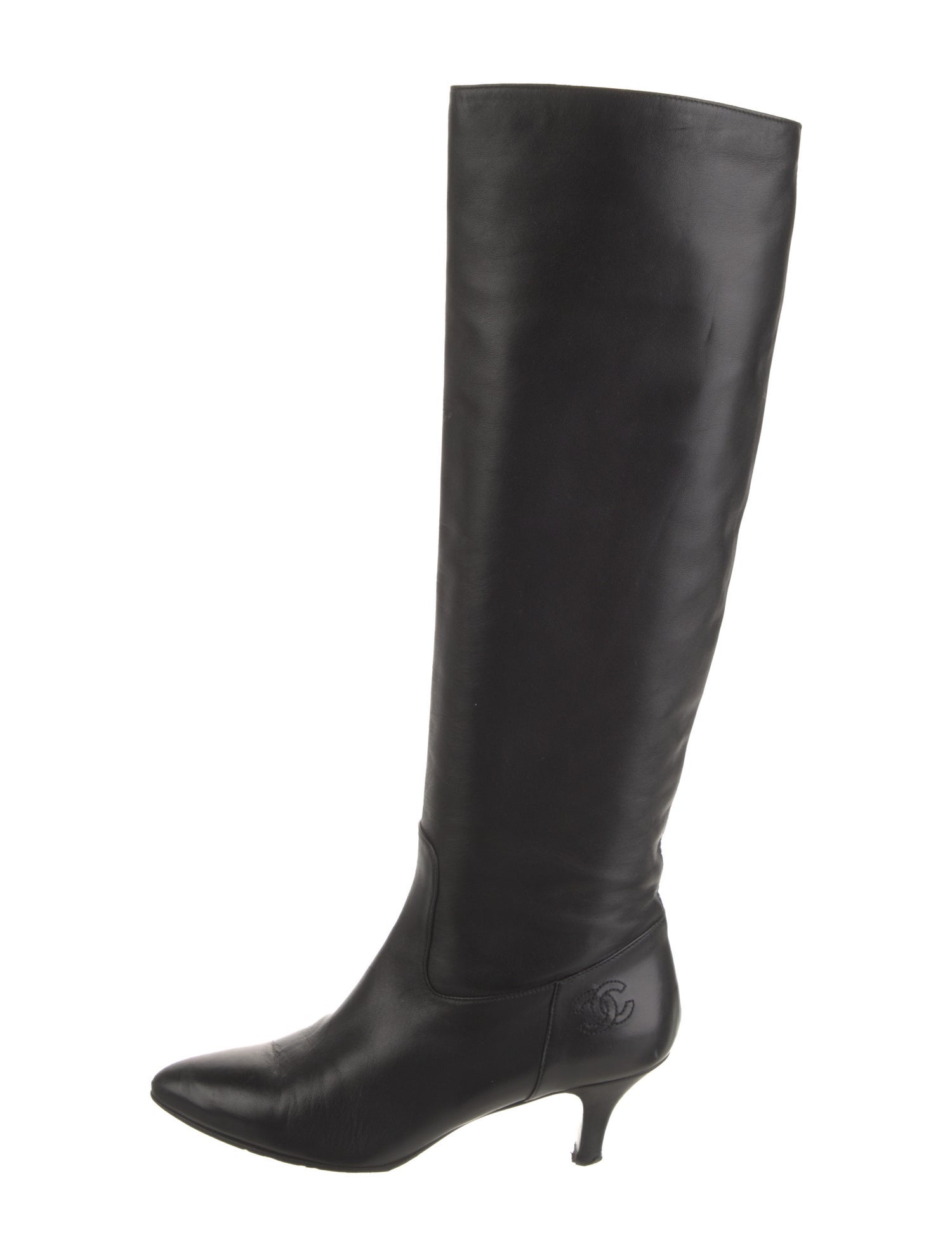 Chanel Vintage Interlocking CC Logo Boots