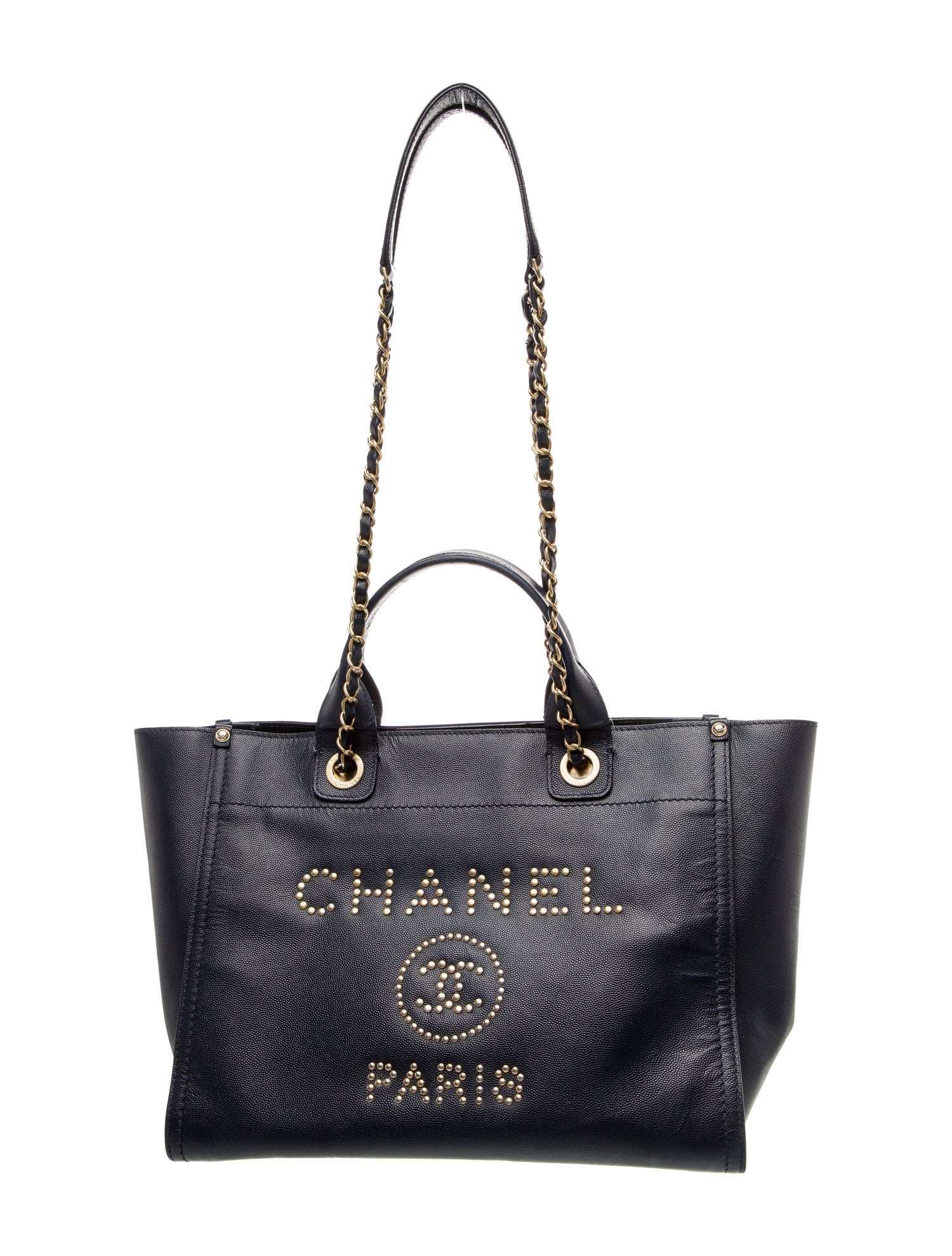 Chanel Small Studded Deauville Tote