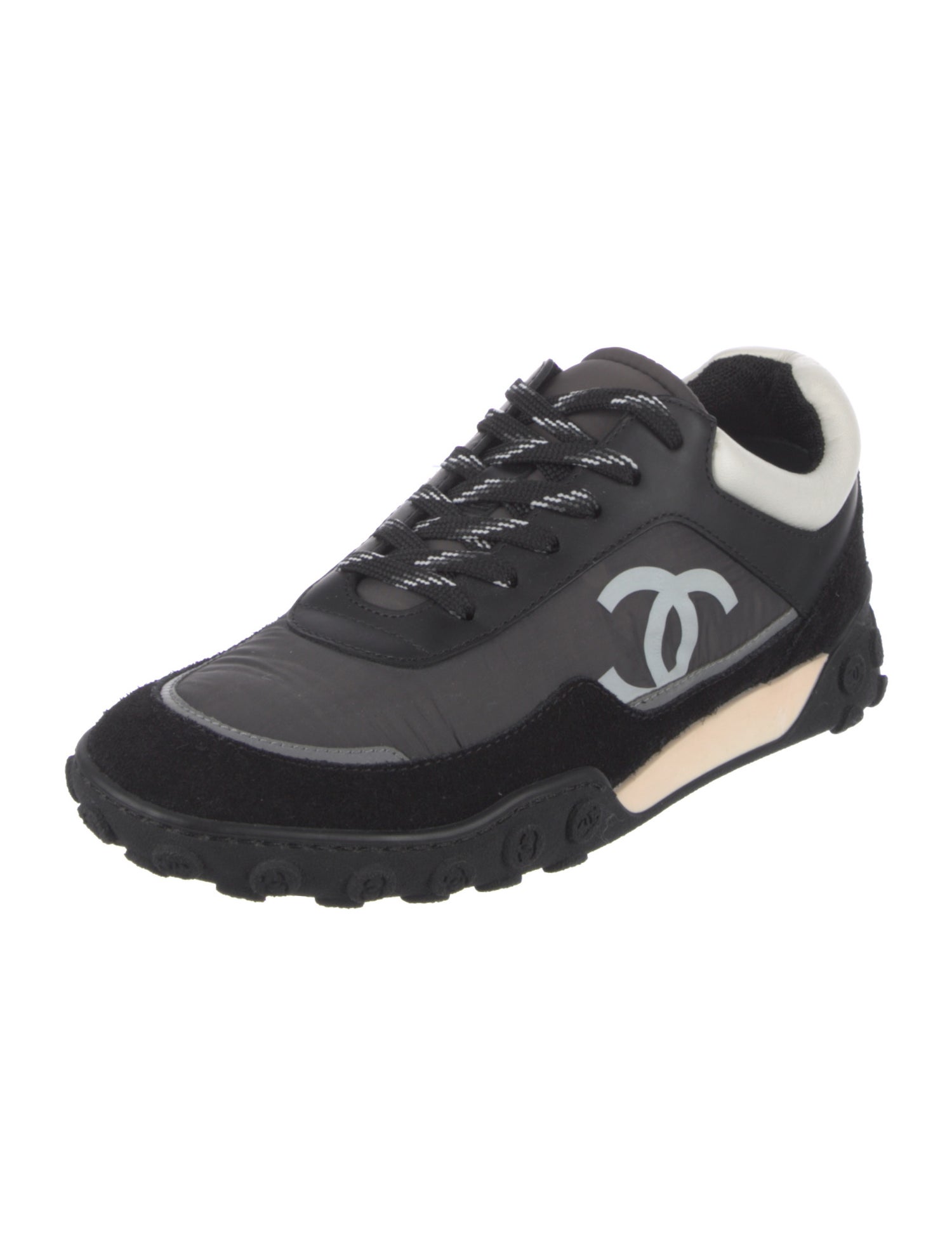 Chanel Interlocking CC Logo Nylon Sneakers