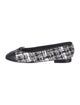 Chanel Interlocking CC Logo Tweed Ballet Flats