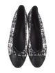 Chanel Interlocking CC Logo Tweed Ballet Flats