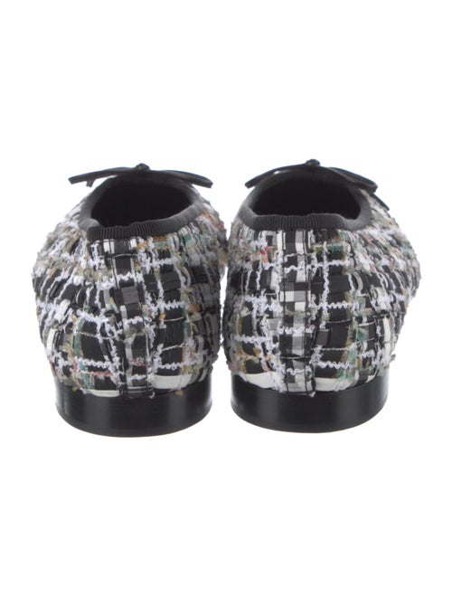 Chanel Interlocking CC Logo Tweed Ballet Flats