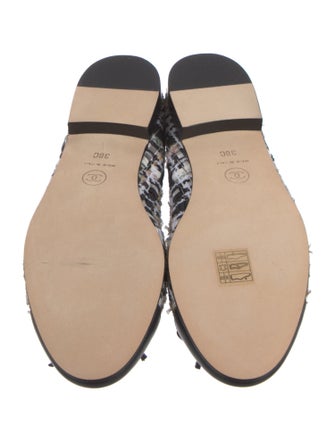 Chanel Interlocking CC Logo Tweed Ballet Flats