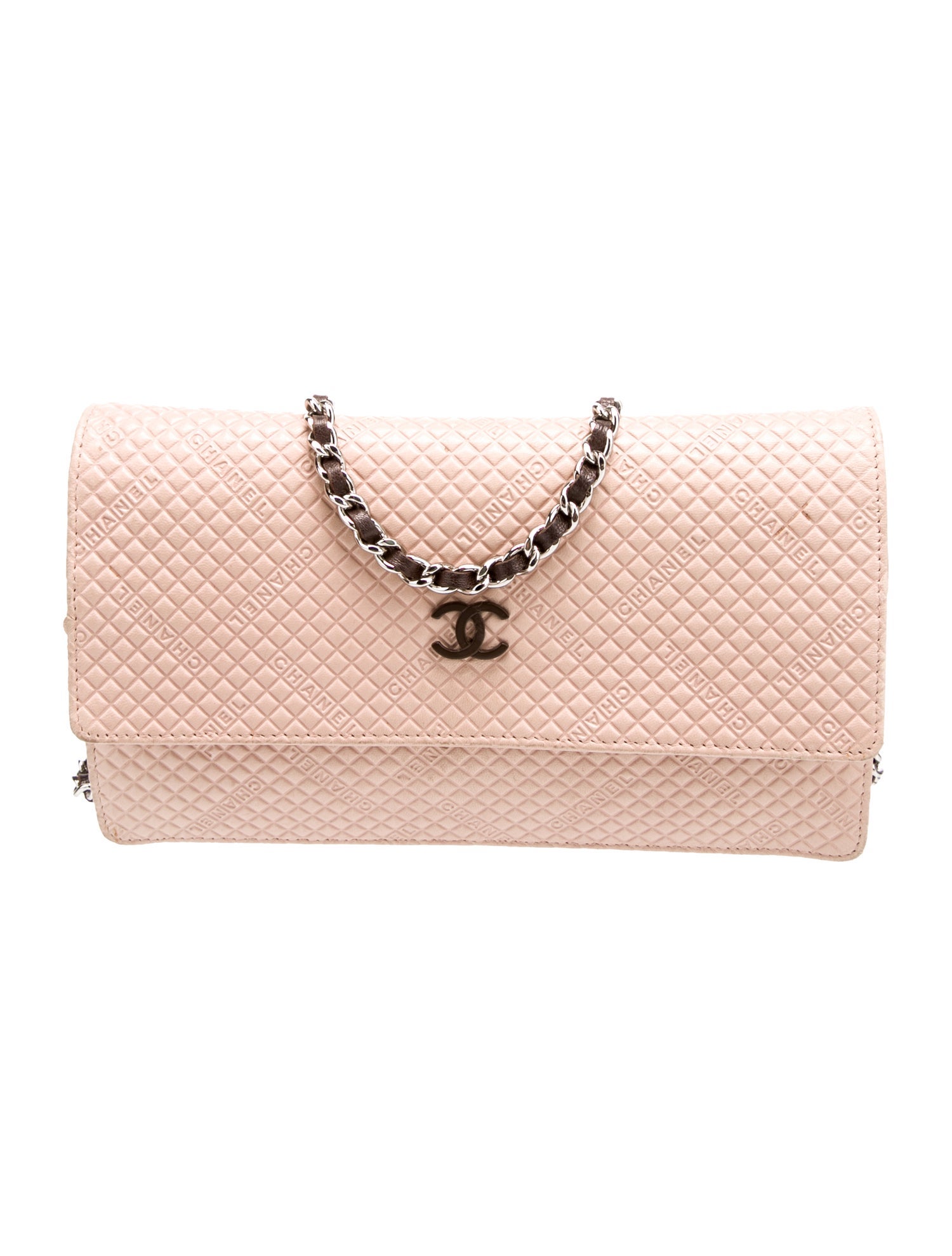 Chanel Logo Embossed Wallet on Chai