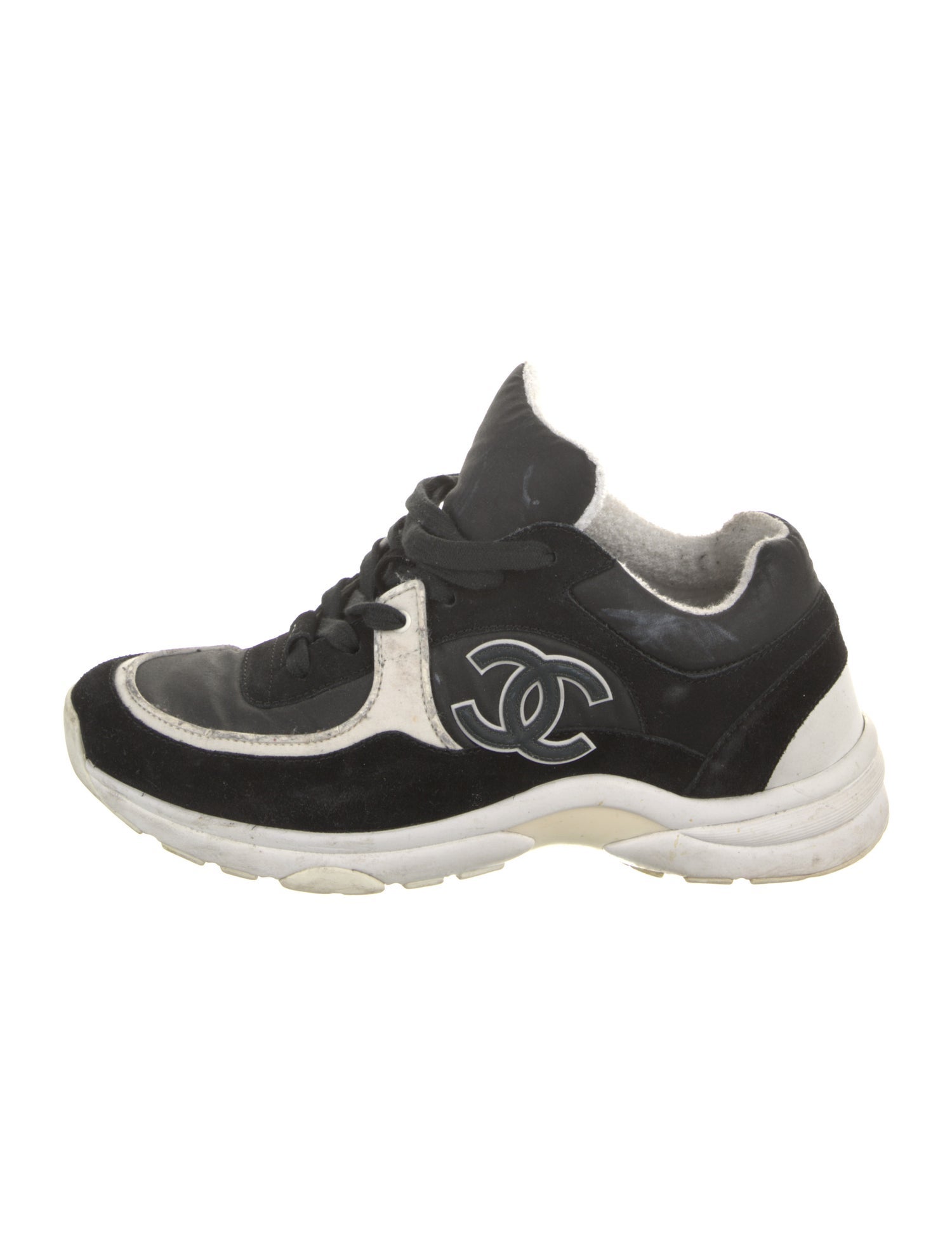 Chanel Interlocking CC Logo Ponyhair Sneakers