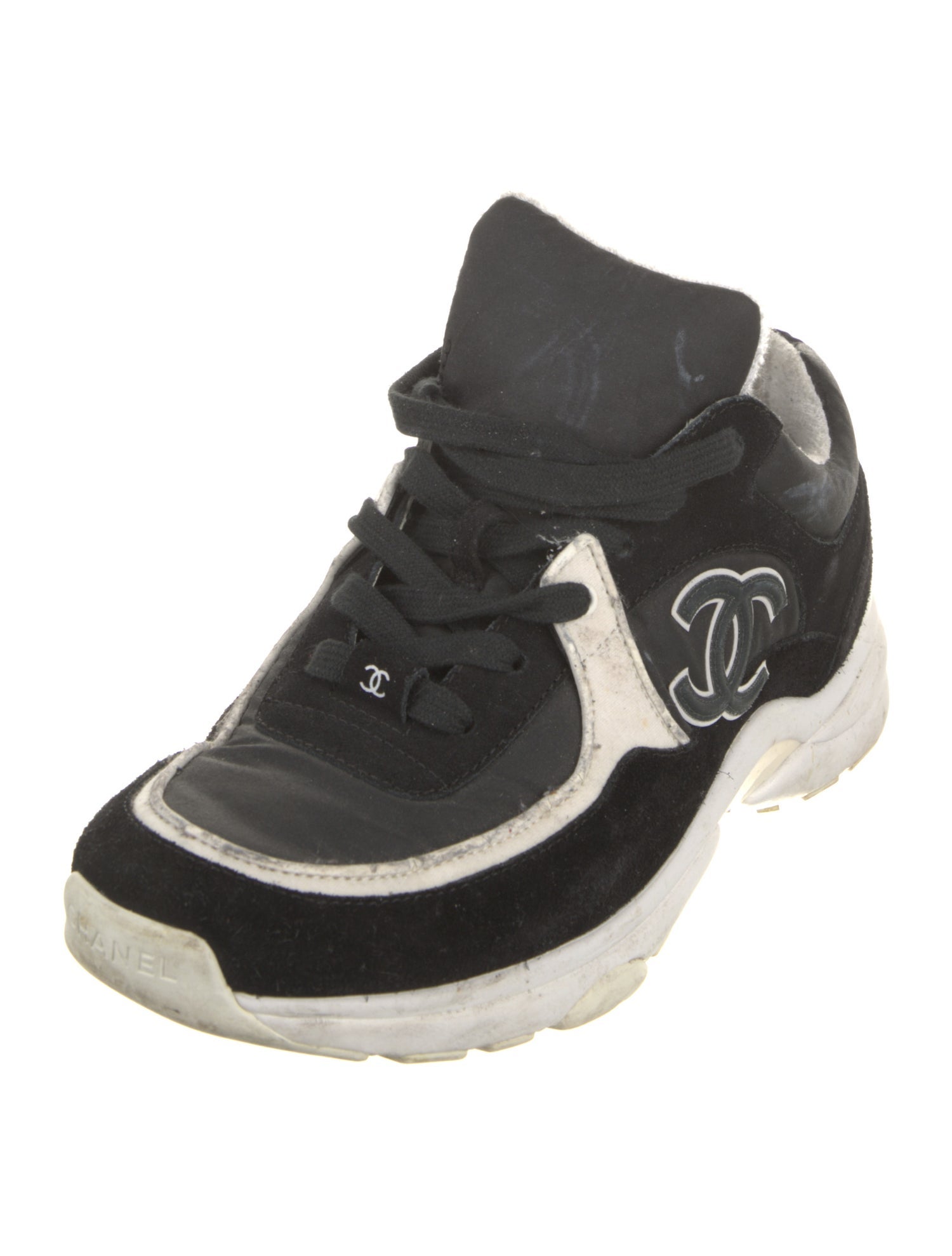 Chanel Interlocking CC Logo Ponyhair Sneakers