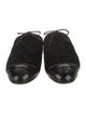 Chanel Interlocking CC Logo Velvet Mules