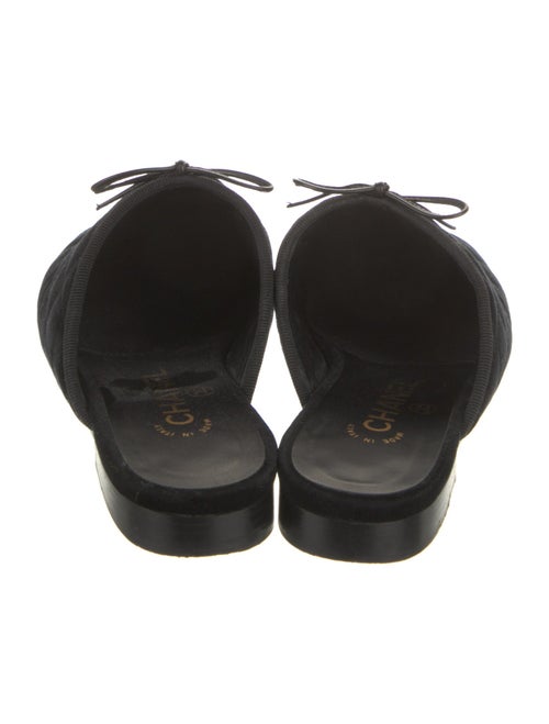 Chanel Interlocking CC Logo Velvet Mules