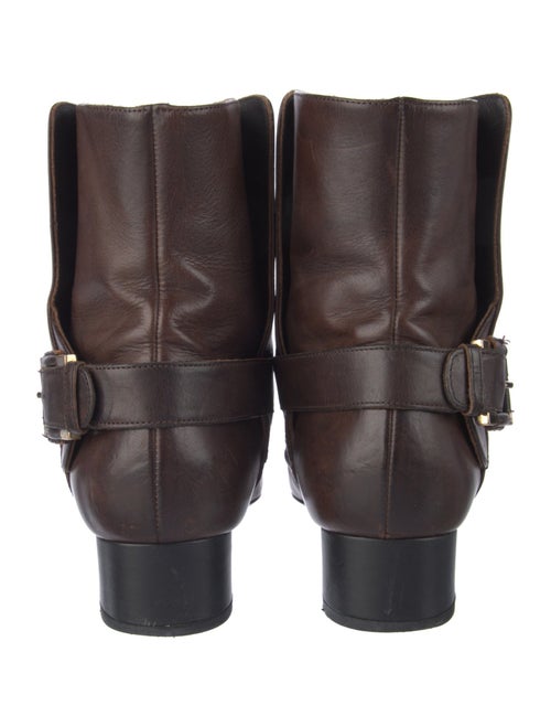 Chanel Interlocking CC Logo Leather Moto Boots