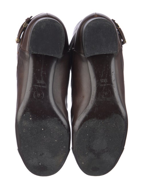 Chanel Interlocking CC Logo Leather Moto Boots