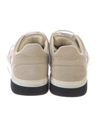 Chanel Interlocking CC Logo Suede Sneakers