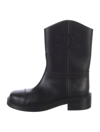 Chanel 2024 Interlocking CC Logo Western Boots