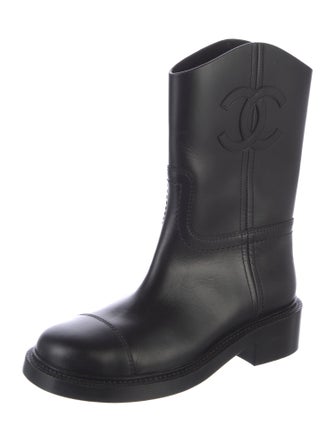 Chanel 2024 Interlocking CC Logo Western Boots