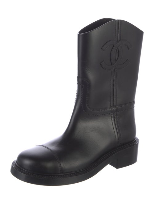 Chanel 2024 Interlocking CC Logo Western Boots